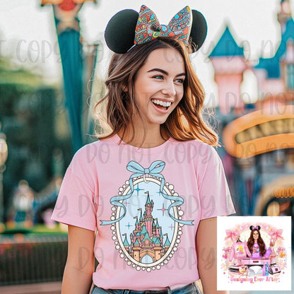 Fairytale Magical Castle Coquette Bow Frame Shirt
