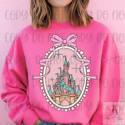 Fairytale Magical Castle Coquette Bow Frame Shirt