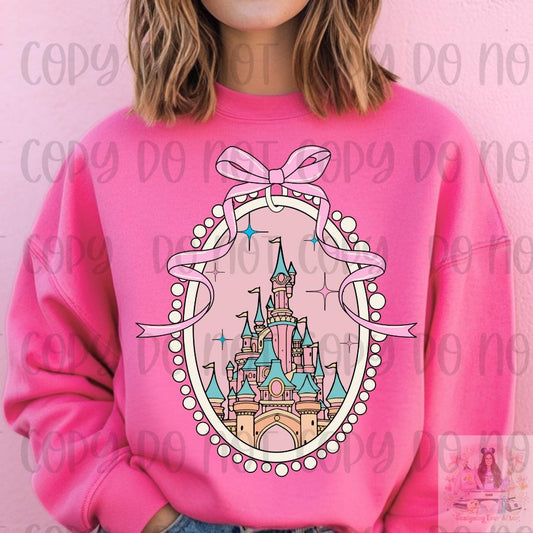 Fairytale Magical Castle Coquette Bow Frame Shirt