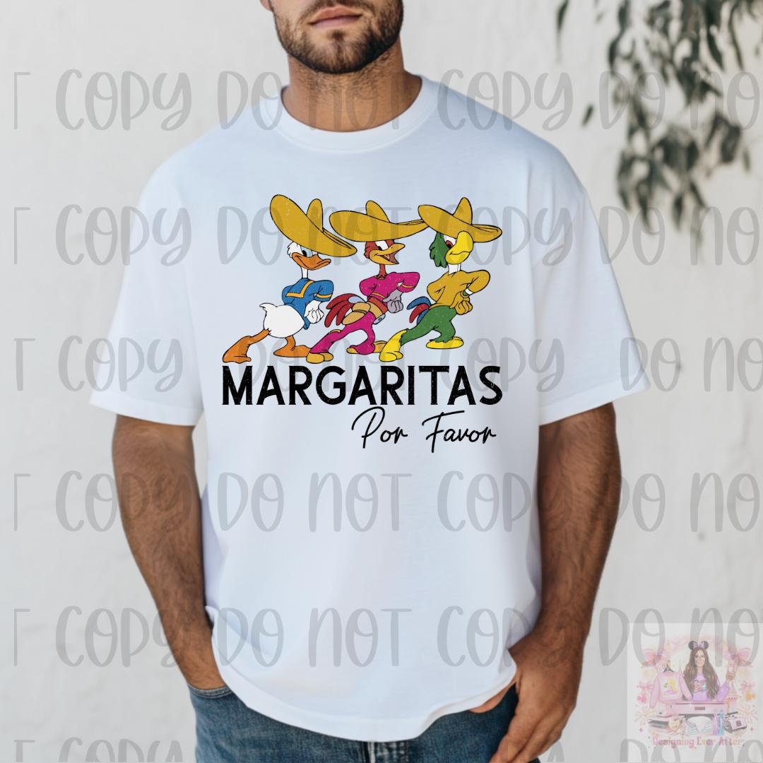 Margaritas Por Favor Cartoon Ducks Shirt
