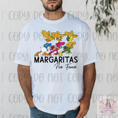 Margaritas Por Favor Cartoon Ducks Shirt