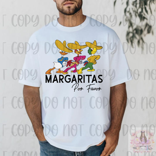 Margaritas Por Favor Cartoon Ducks Shirt