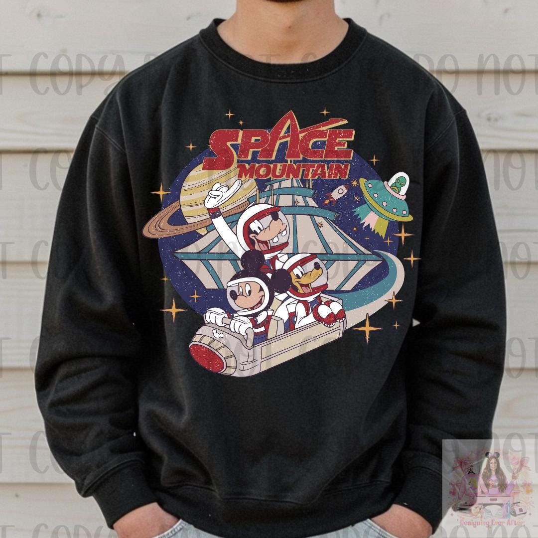 Retro Space Theme Park Ride Mouse and Friends Shirt