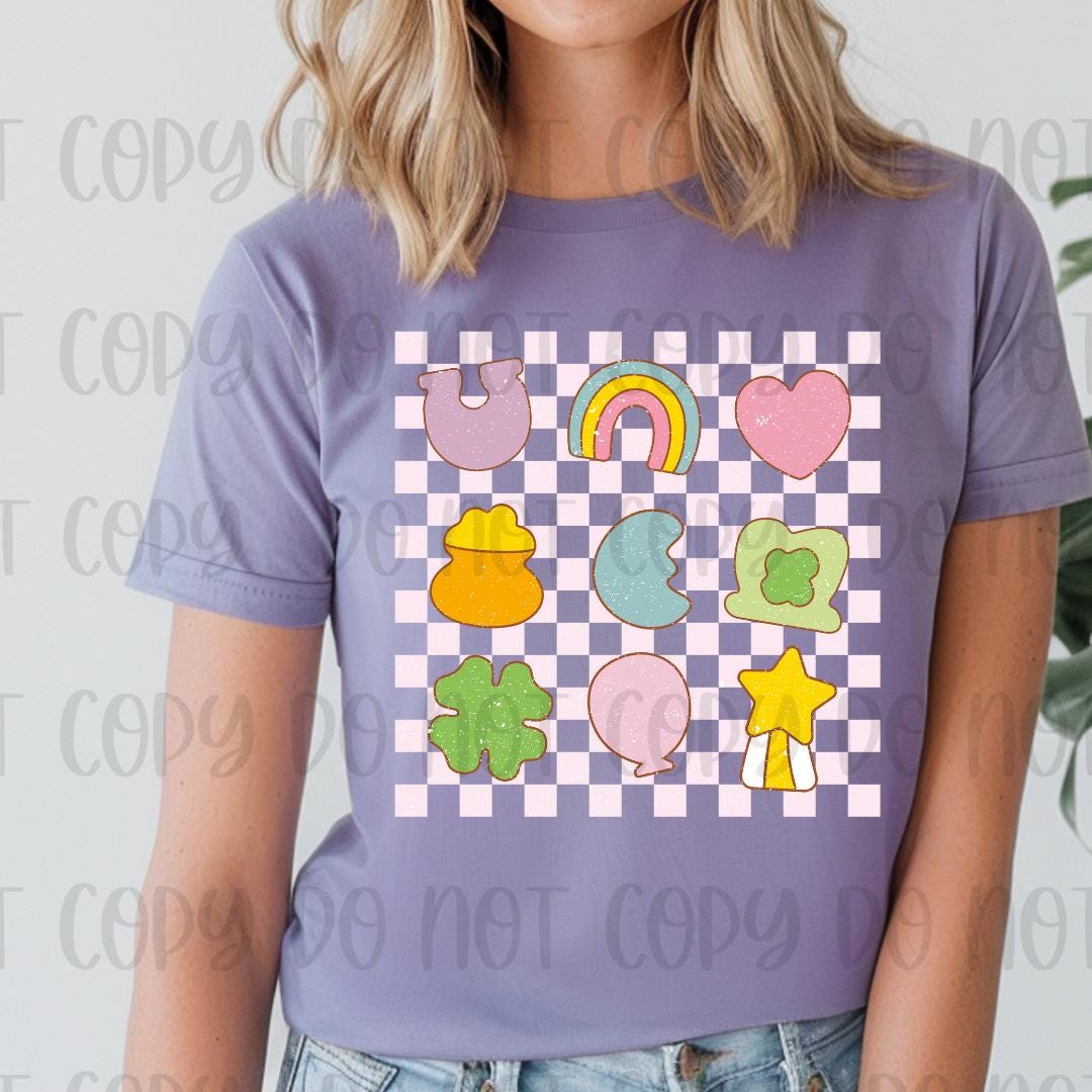 Checkered Lucky Charms St Patrick's Day Shirt