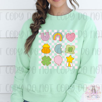 Checkered Lucky Charms St Patrick's Day Shirt