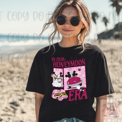 In Our Honeymoon Era Magical Mouse Couples Just Married Shirt