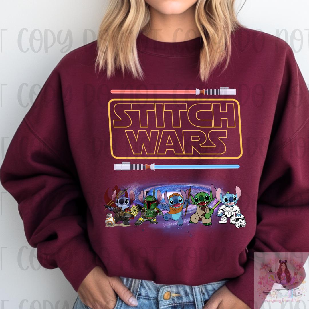 Blue Alien Space Wars Shirt