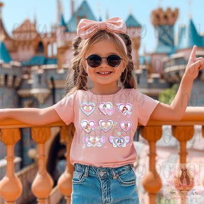Sweet Girls Club With Magical Heart Mirror Bow Shirt