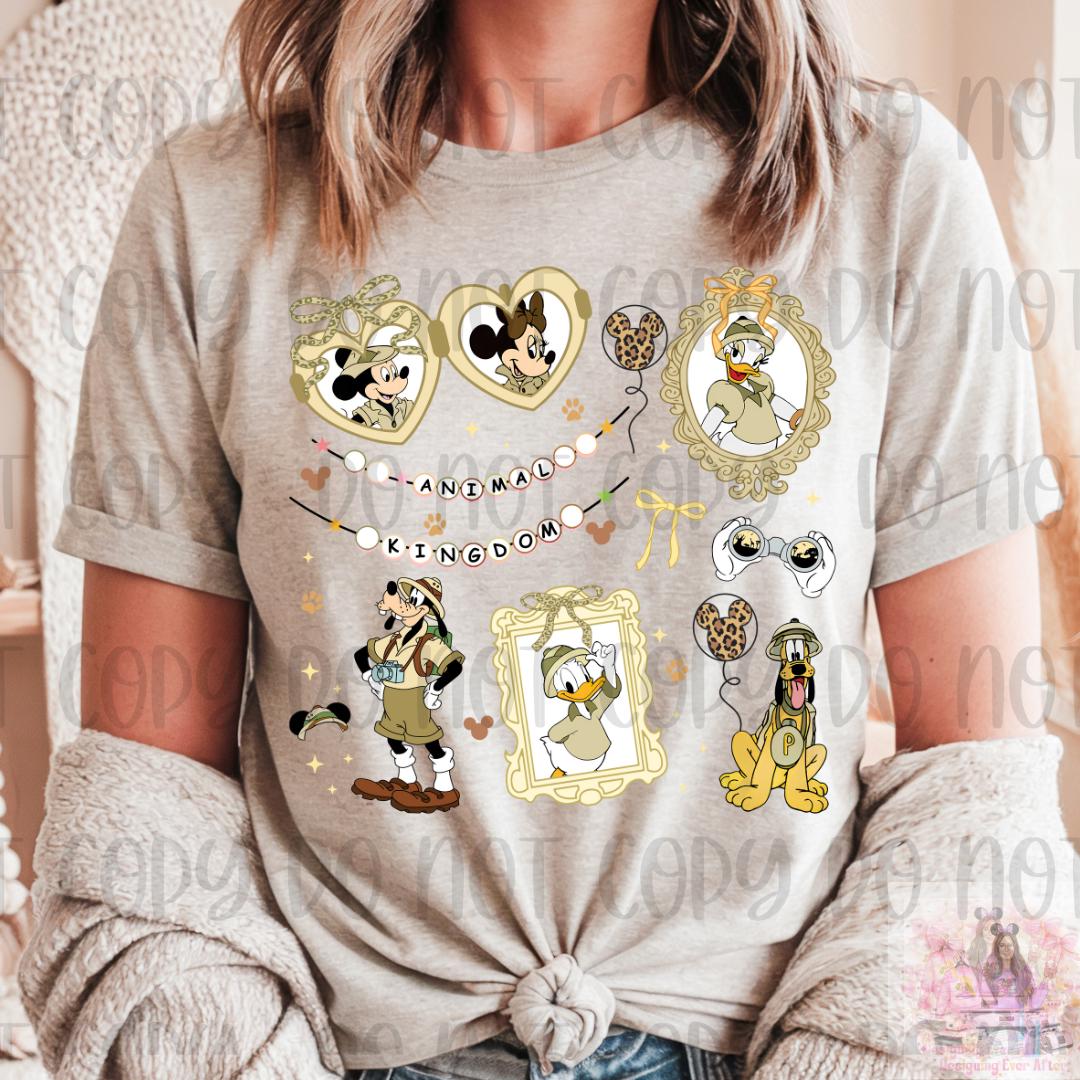 Coquette Bow Locket Mouse and Friends Safari Shirt