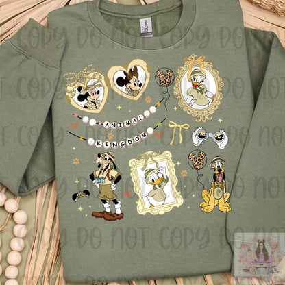 Coquette Bow Locket Mouse and Friends Safari Shirt