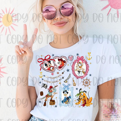 Retro Mouse & Friends Pirate Mashup Shirt