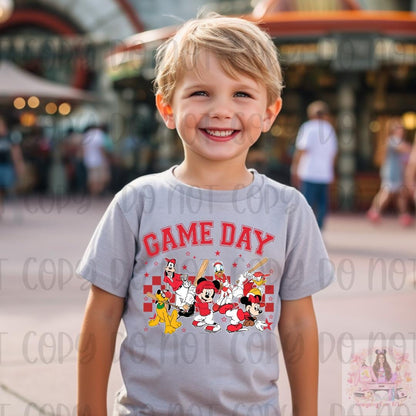 Magical Mouse and Friends Game Day Baseball Shirt