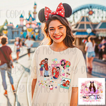 Coquette Locket and Charm Bracelet Bow Character Max and Roxanne Shirt