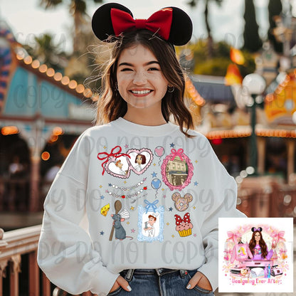 Coquette Locket and Charm Bracelet Bow Magical Rat Shirt