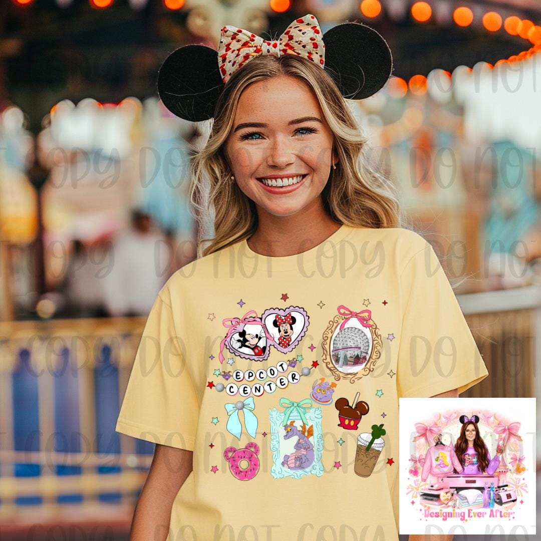 Coquette Locket and Charm Bracelet Bow Mouse and Friends Shirt