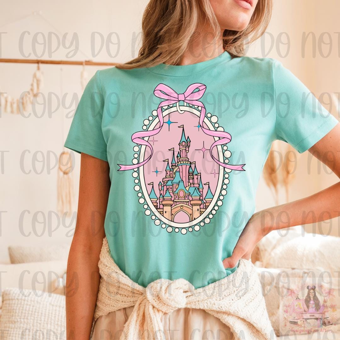 Fairytale Magical Castle Coquette Bow Frame Shirt