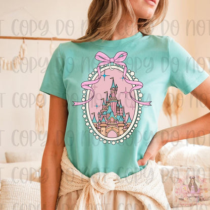 Fairytale Magical Castle Coquette Bow Frame Shirt