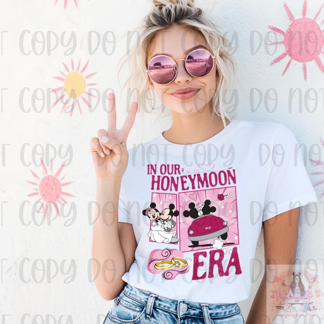 In Our Honeymoon Era Magical Mouse Couples Just Married Shirt