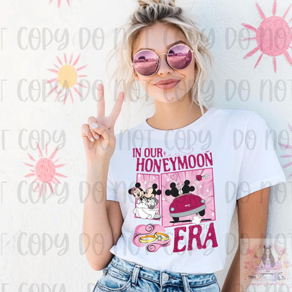 In Our Honeymoon Era Magical Mouse Couples Just Married Shirt