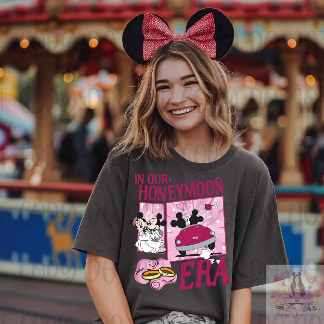 In Our Honeymoon Era Magical Mouse Couples Just Married Shirt