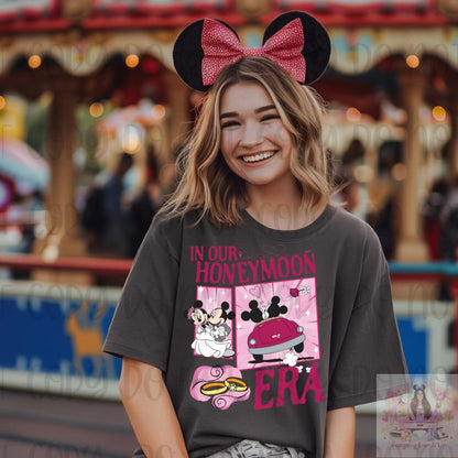 In Our Honeymoon Era Magical Mouse Couples Just Married Shirt