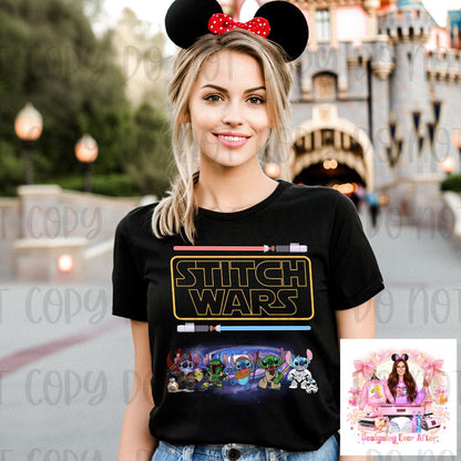 Blue Alien Space Wars Shirt