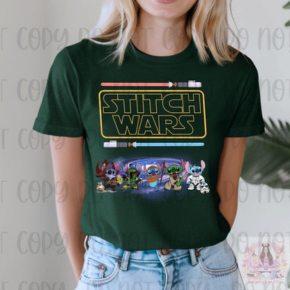 Blue Alien Space Wars Shirt