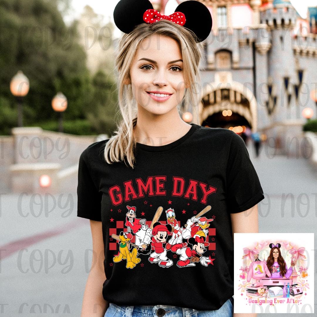 Magical Mouse and Friends Game Day Baseball Shirt