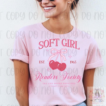 Soft Girl Reader's Society Bookish Shirt