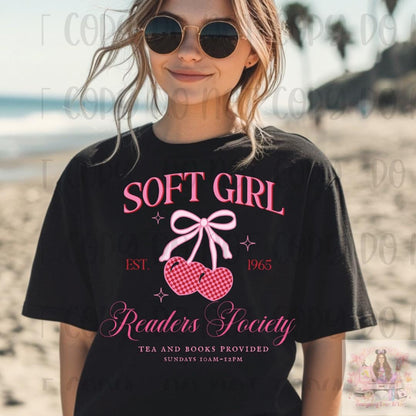 Soft Girl Reader's Society Bookish Shirt