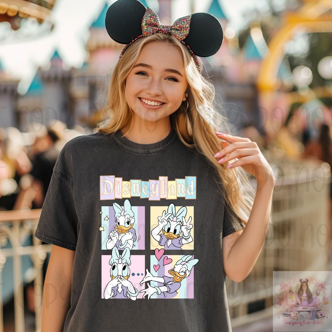 Vintage D Land Magical Duck Collage Shirt