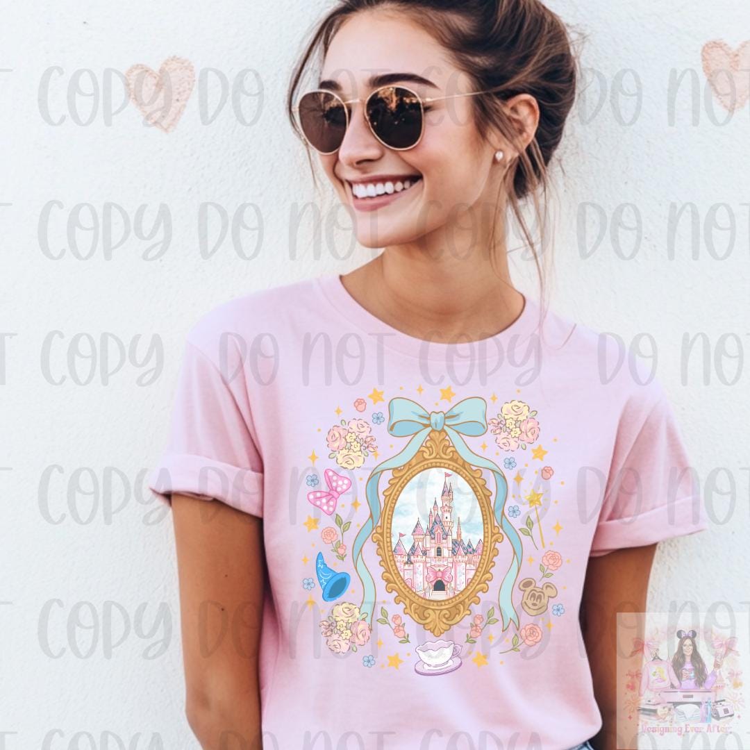 Coquette Fairytale Magical Castle Bow Frame Shirt