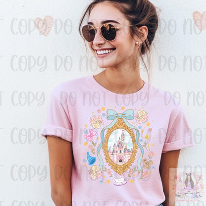 Coquette Fairytale Magical Castle Bow Frame Shirt