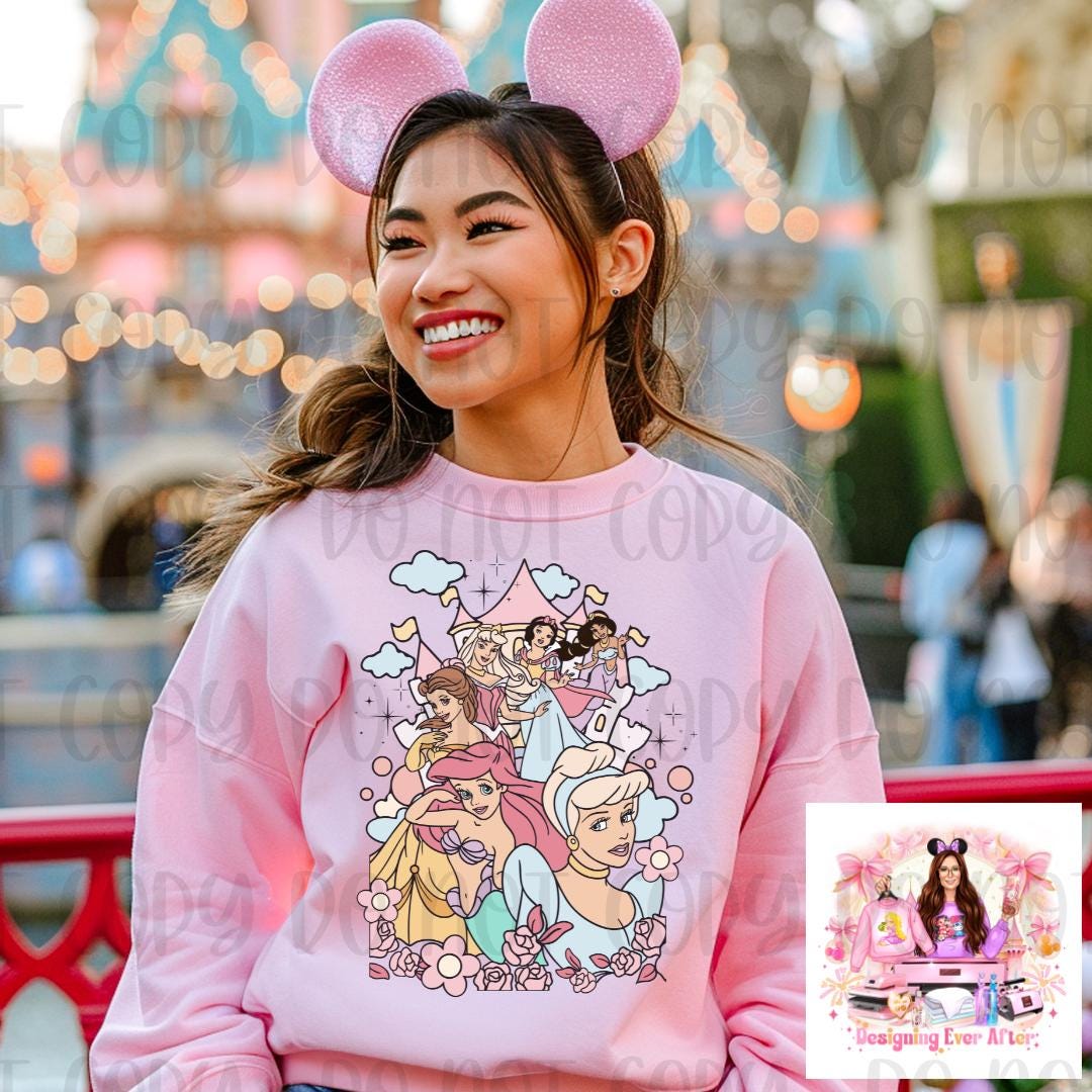 Retro Princess Mashup Fairytale Castle Shirt