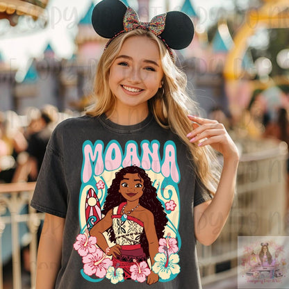 Retro Princess Surfer Hibiscus Shirt
