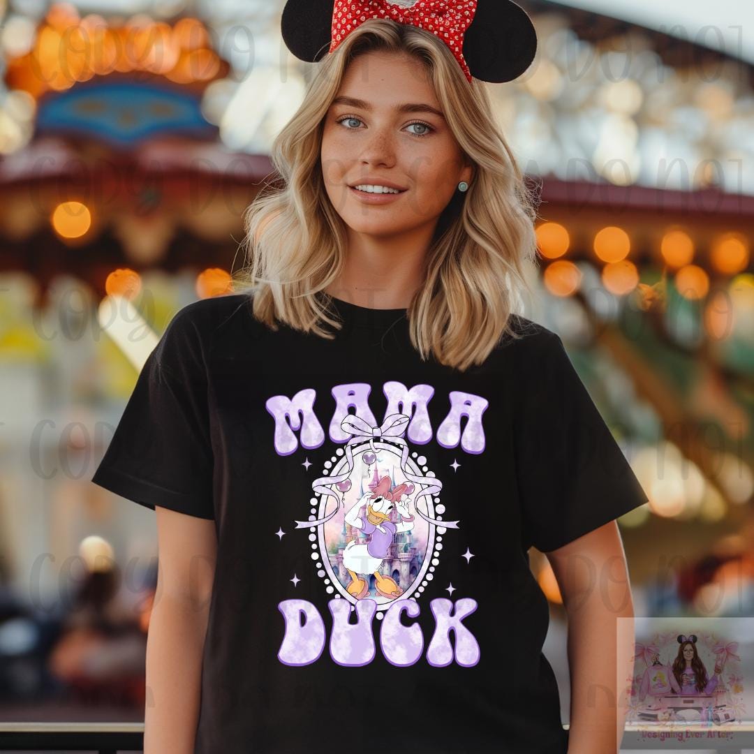 Magical Duck Mama Coquette Bow Shirt