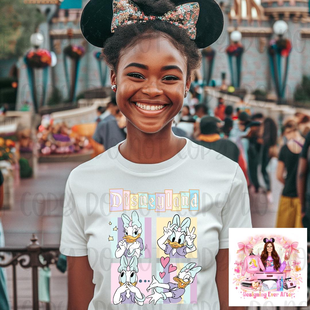 Vintage D Land Magical Duck Collage Shirt