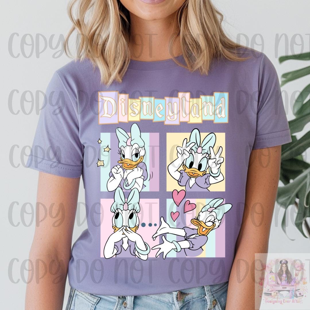 Vintage D Land Magical Duck Collage Shirt