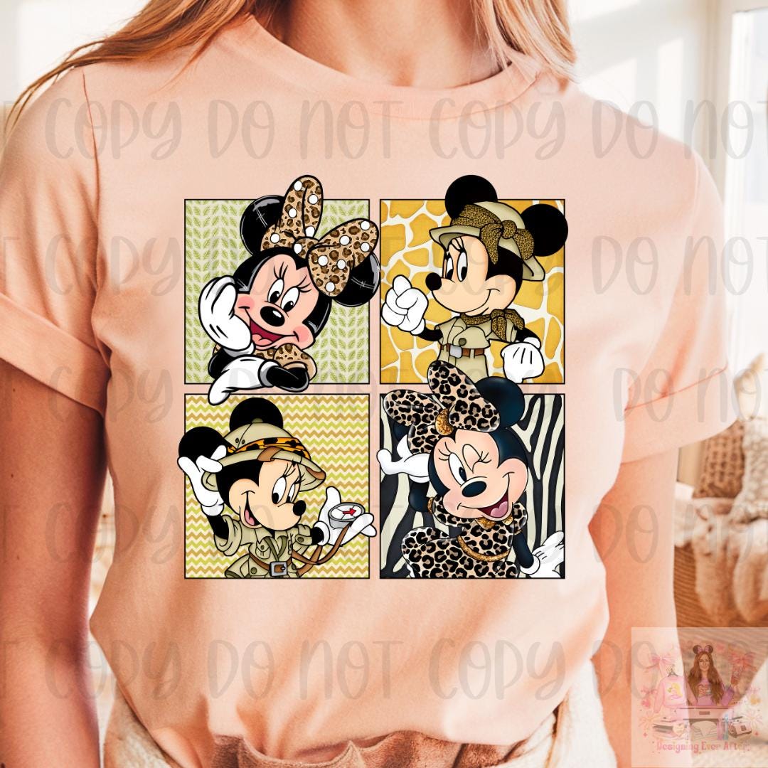 Cute Magical Mouse Safari Collage Shirt