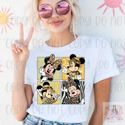 Cute Magical Mouse Safari Collage Shirt