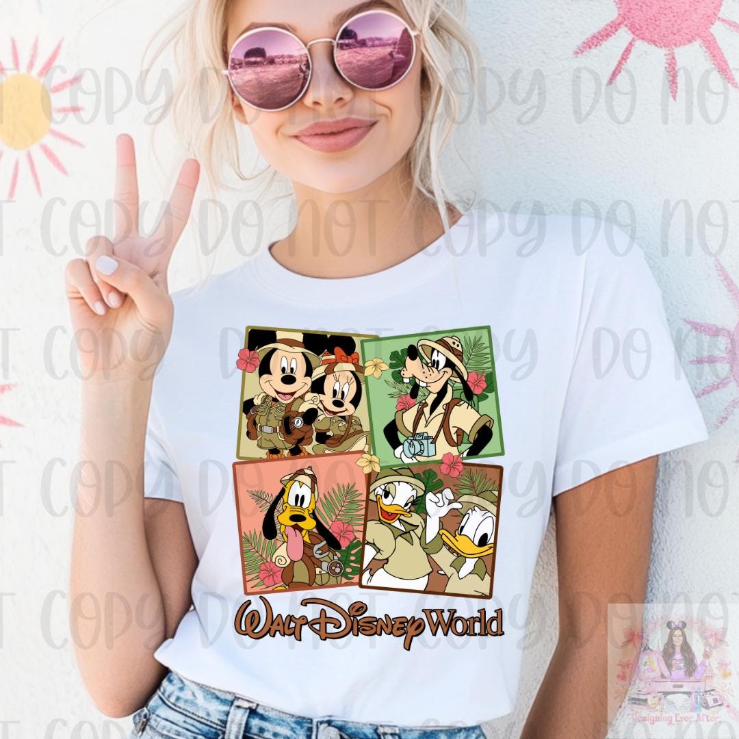 Safari Mouse and Friends Collage Shirt