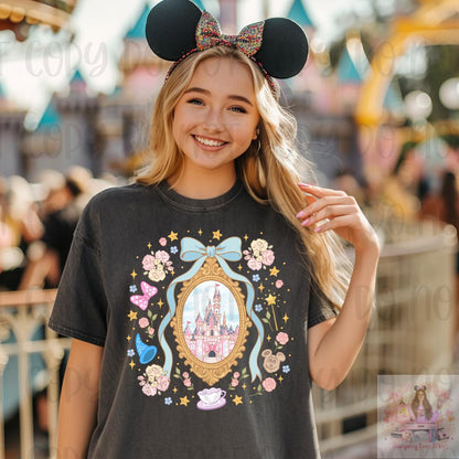 Coquette Fairytale Magical Castle Bow Frame Shirt