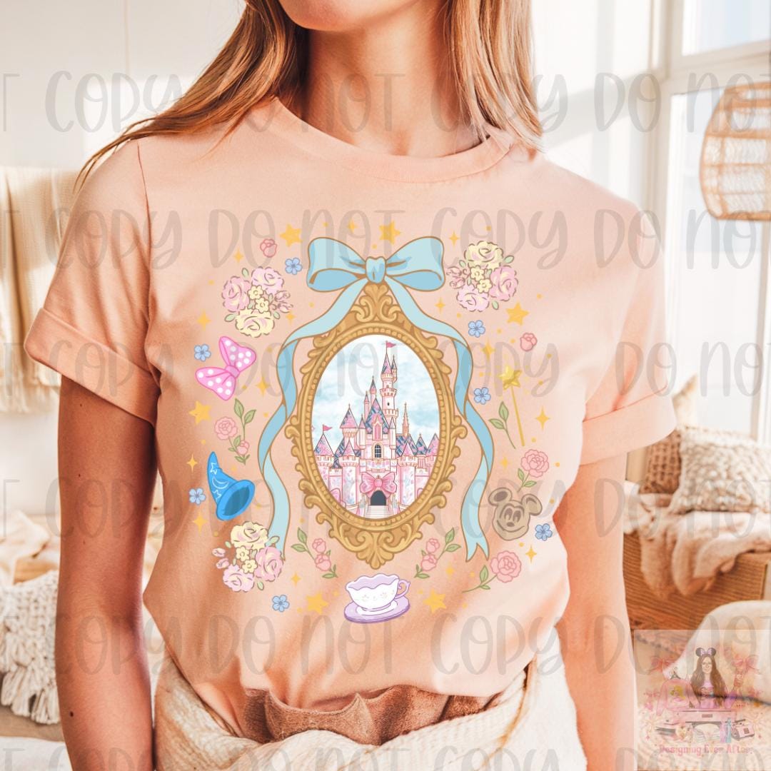 Coquette Fairytale Magical Castle Bow Frame Shirt
