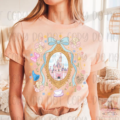 Coquette Fairytale Magical Castle Bow Frame Shirt