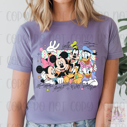Mouse and Friends Signatures Character Autographs Shirt