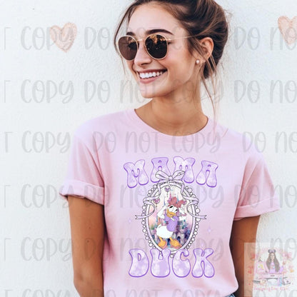 Magical Duck Mama Coquette Bow Shirt