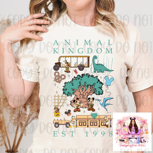 Theme Park Safari Est 1998 Mouse and Friends Shirt