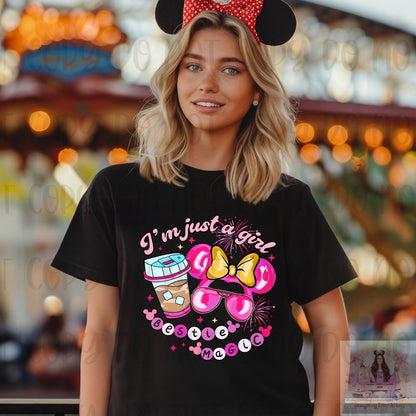 I'm Just a Girl Mouse Girly Bestie Magic Shirt