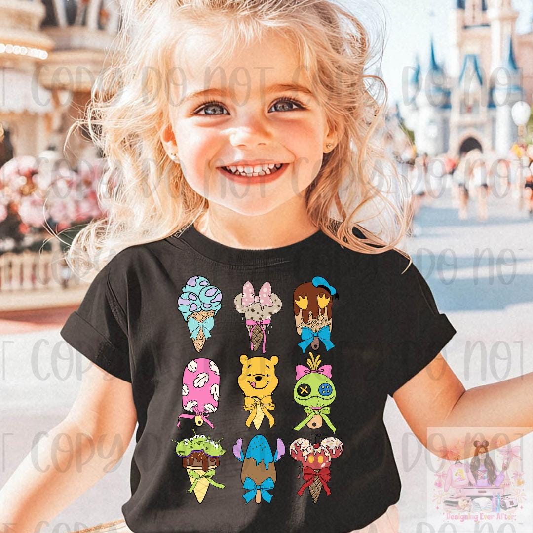Ice Cream Characters Summer Vibes Kids Shirt