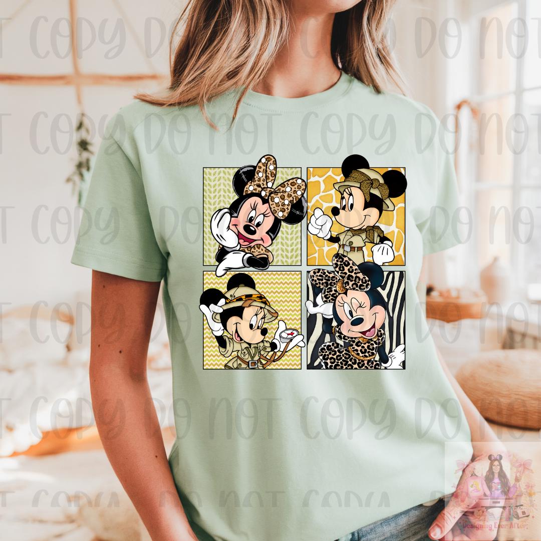 Cute Magical Mouse Safari Collage Shirt